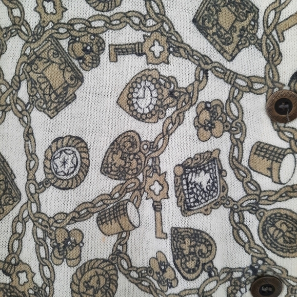 Anthropologie Charlie & Robin Lock & Key Cardigan Sweater L - Picture 7 of 8